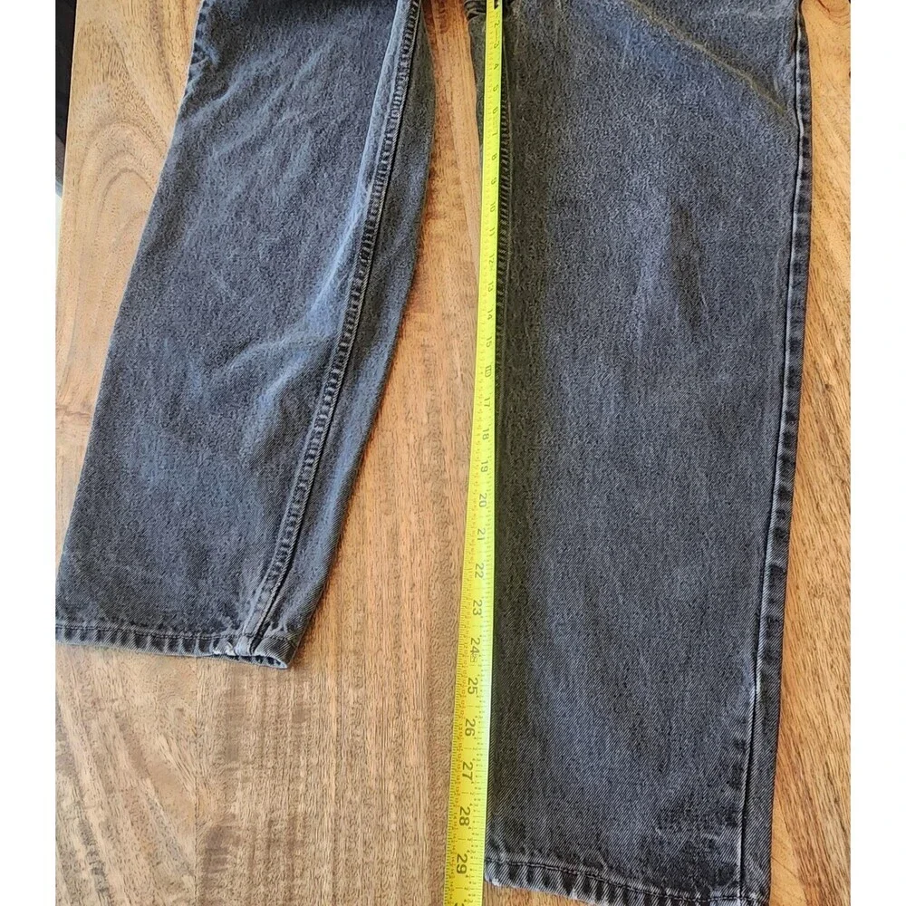 Vintage Levi's 560 Jeans Mens 34x30 Faded Gray Black Loose Tapered Made USA 90s